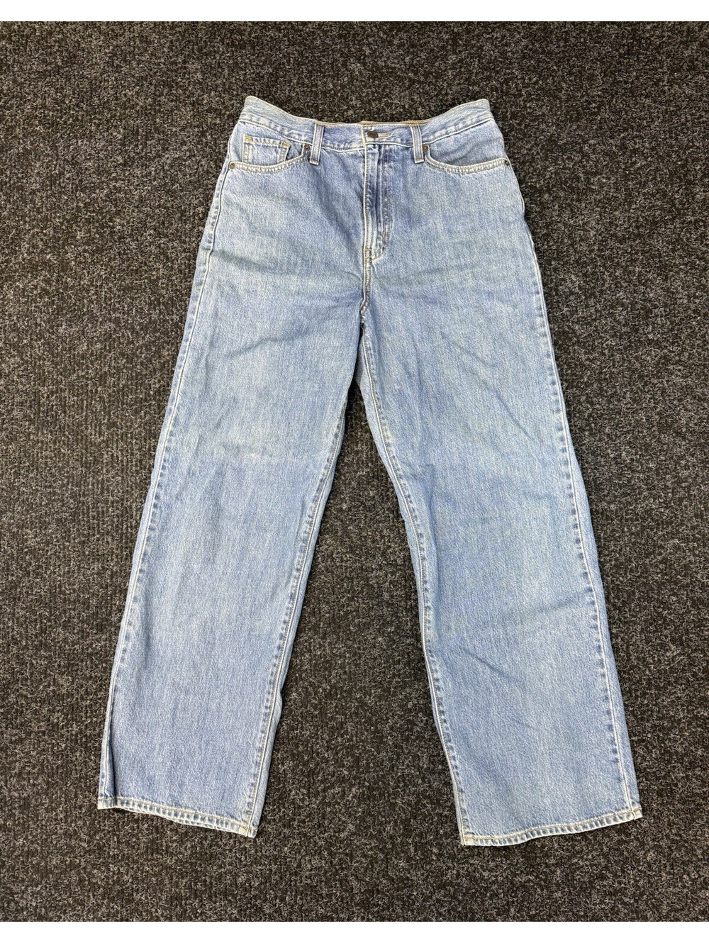 Levi's Men's Light Wash Straight Fit Cotton Denim Jeans 500 Series Blue